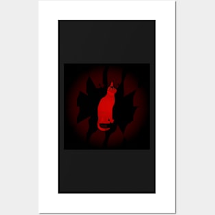 Red Cat Posters and Art